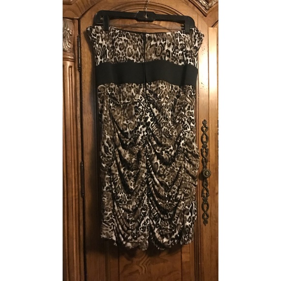 Torrid Leopard Strapless Dress Animal Print Sz 12 - Picture 3 of 7